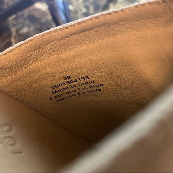 Free People Highland Park Clog Mule Gray Suede Wooden Heel - Picture 16 of 16